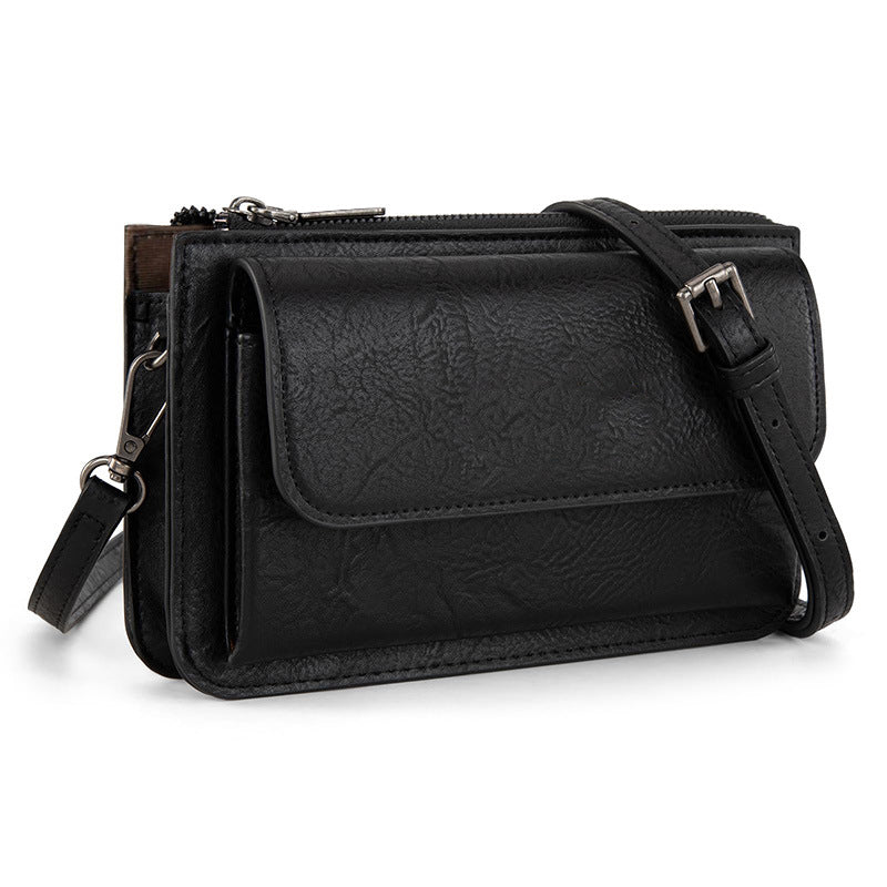 Wholesale Retro solid color cow pattern shoulder bag messenger bag